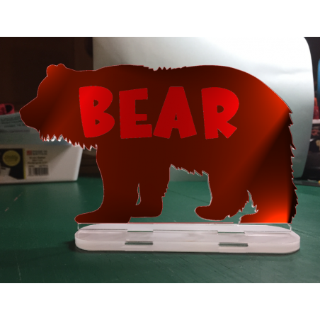 Freestanding Brown Bear - 150mm - Acrylic