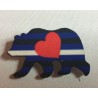 Bear Shape Badge - 40mm Leather Flag 