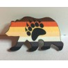 Bear Shape Badge - 40mm Bear Flag 