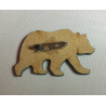 Bear Shape Badge - 60mm Leatherr Flag 