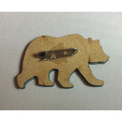 Bear Shape Badge - 60mm Puppy Flag 