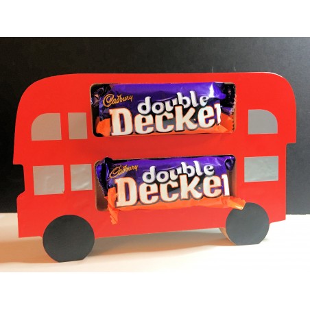 Double Decker Bus Chocolate Bar Holder – Freestanding MDF