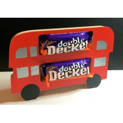 Double Decker Bus Chocolate Bar Holder – Freestanding MDF