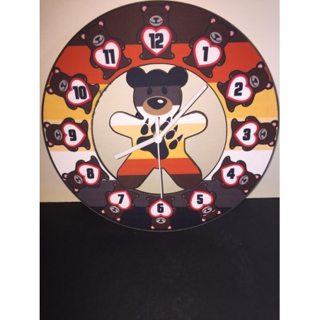 Teddy Bear Clock - Bear Flag 