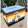Wooden MoneyBox - Surf Bear 