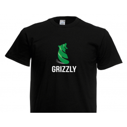 T- Shirt - Grizzly Bear -  Green and White