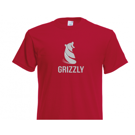 T- Shirt - Grizzly Bear - Silver