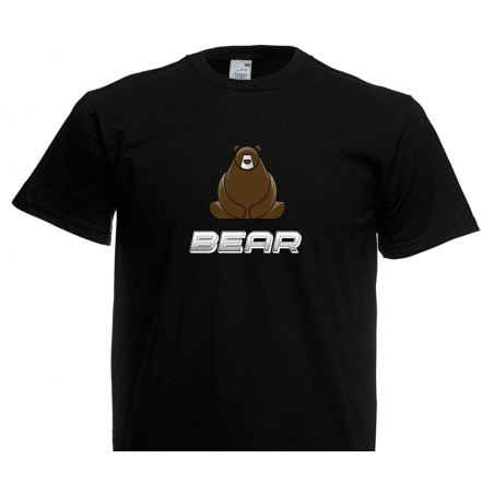 T- Shirt - Chubby Bear - word - Brown 