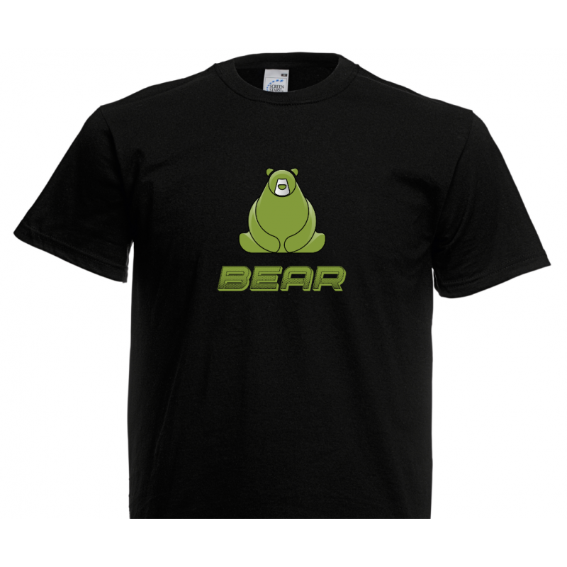 T- Shirt - Chubby Bear - word - Green