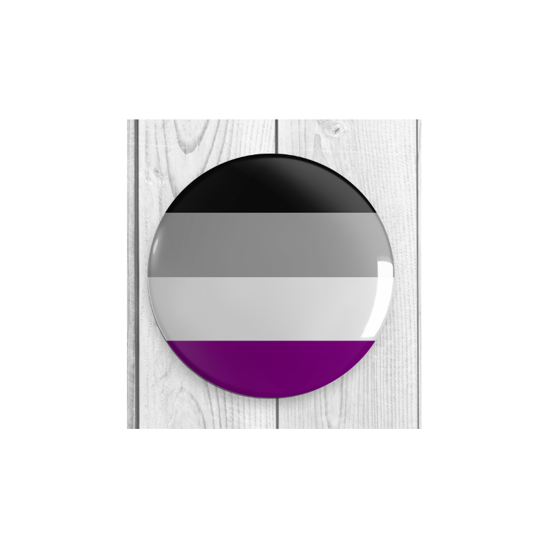 25mm Round Metal Badge Asexual Pride