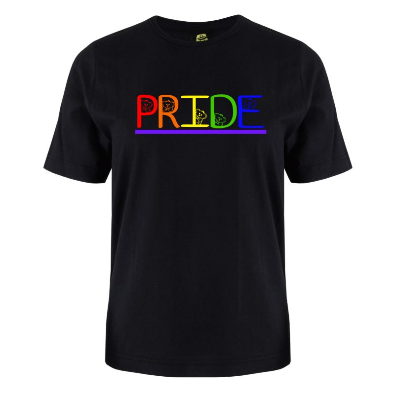 Adult T - Peeking Bear Pride