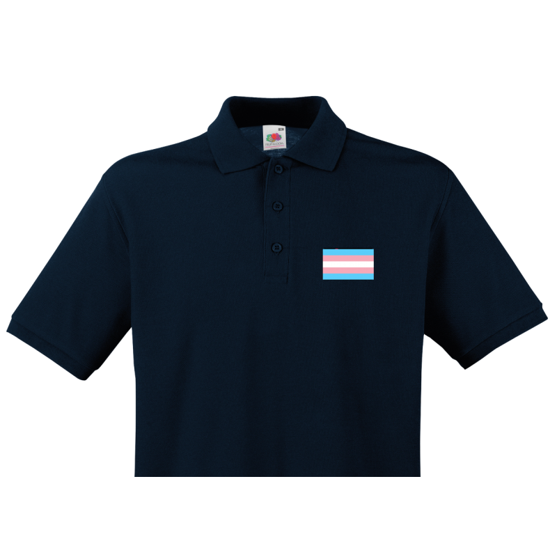Pride Polo Shirt Adult - Trans Flag 