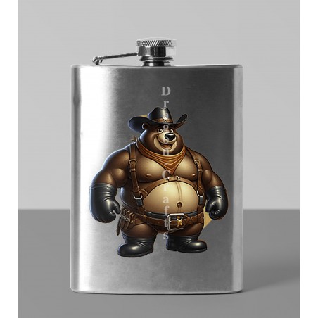8oz Hip Flask - Cowboy(2)