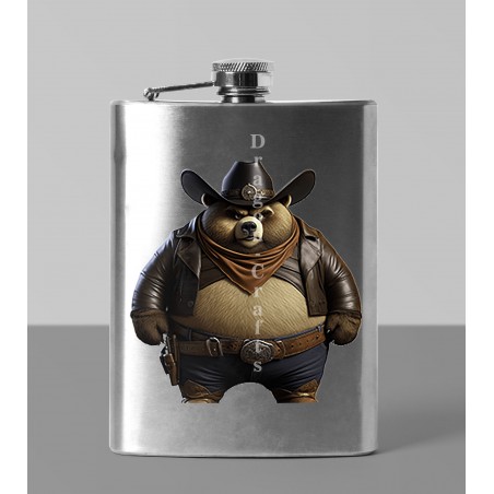 8oz Hip Flask - Cowboy(5)