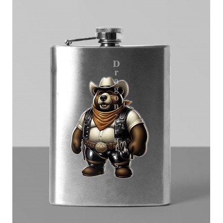 8oz Hip Flask - Cowboy(8)