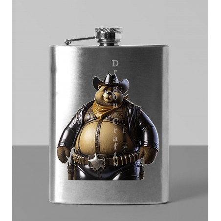 8oz Hip Flask - Cowboy(9)