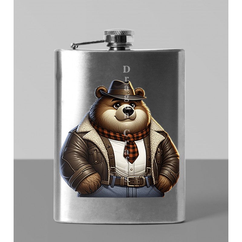 8oz Hip Flask - Cowboy(10)