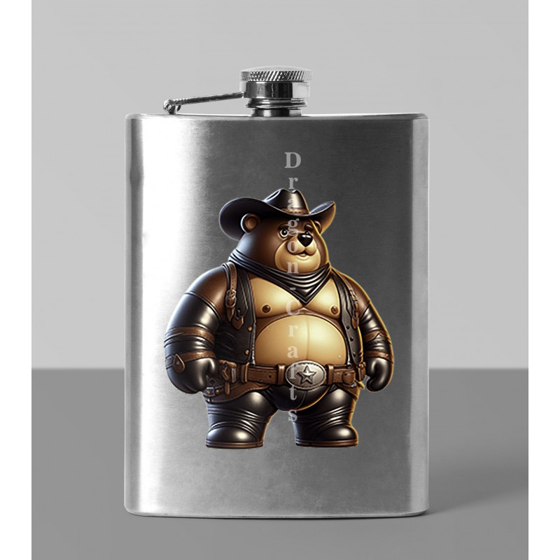 8oz Hip Flask - Cowboy(13)