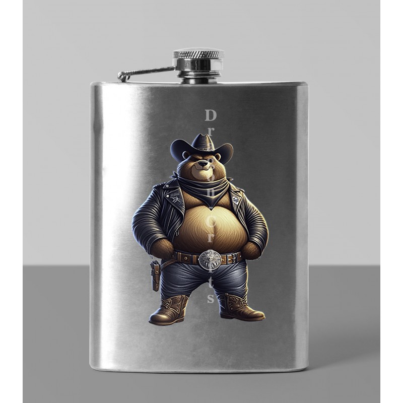 8oz Hip Flask - Cowboy(17)