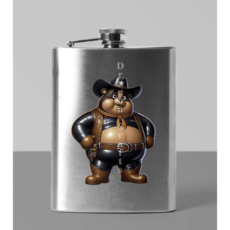 8oz Hip Flask - Cowboy(18)