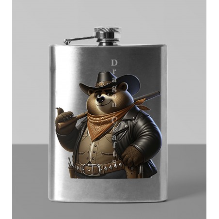 8oz Hip Flask - Cowboy(20)