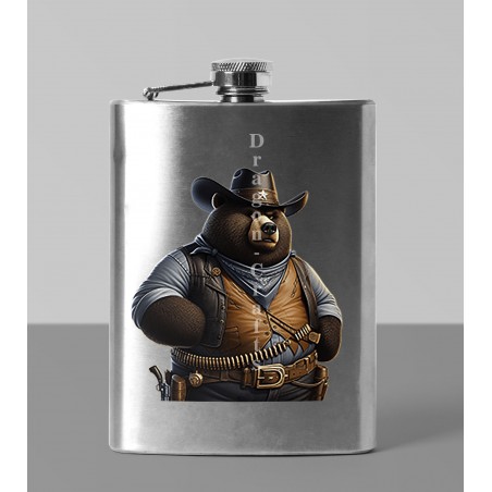 8oz Hip Flask - Cowboy(22)