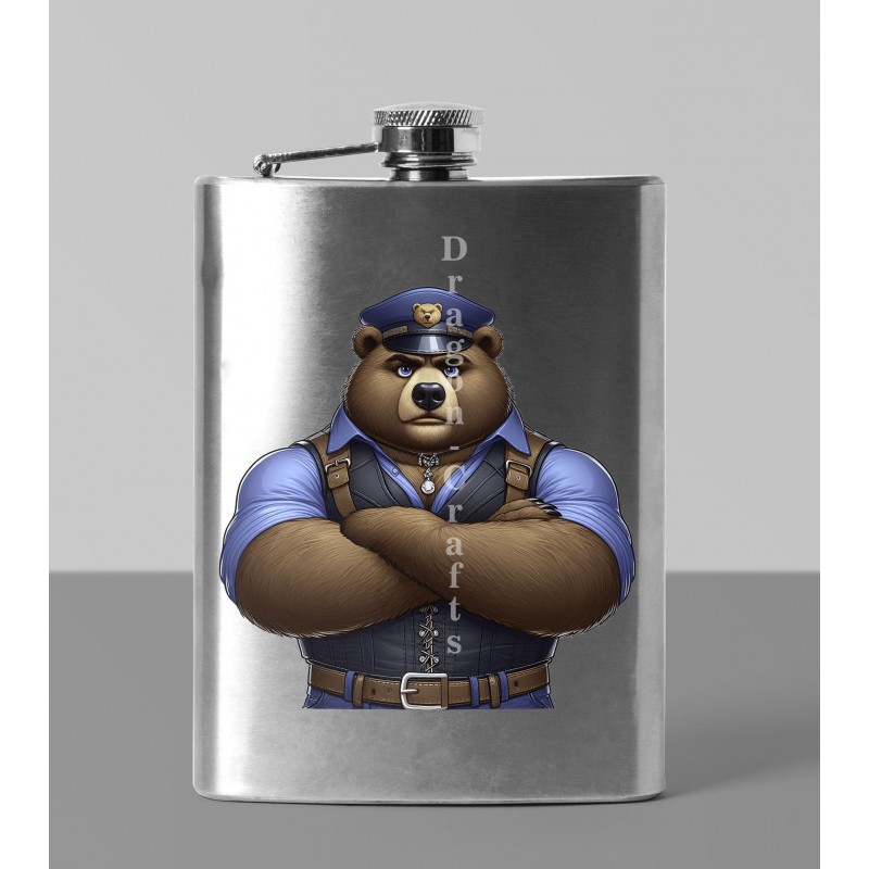 8oz Hip Flask - Leather (2)