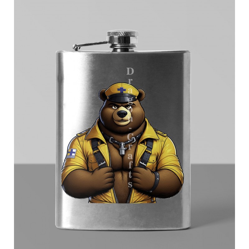8oz Hip Flask - Leather (3)