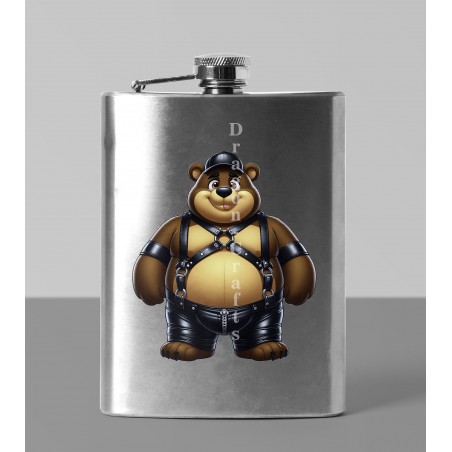 8oz Hip Flask - Leather (4)