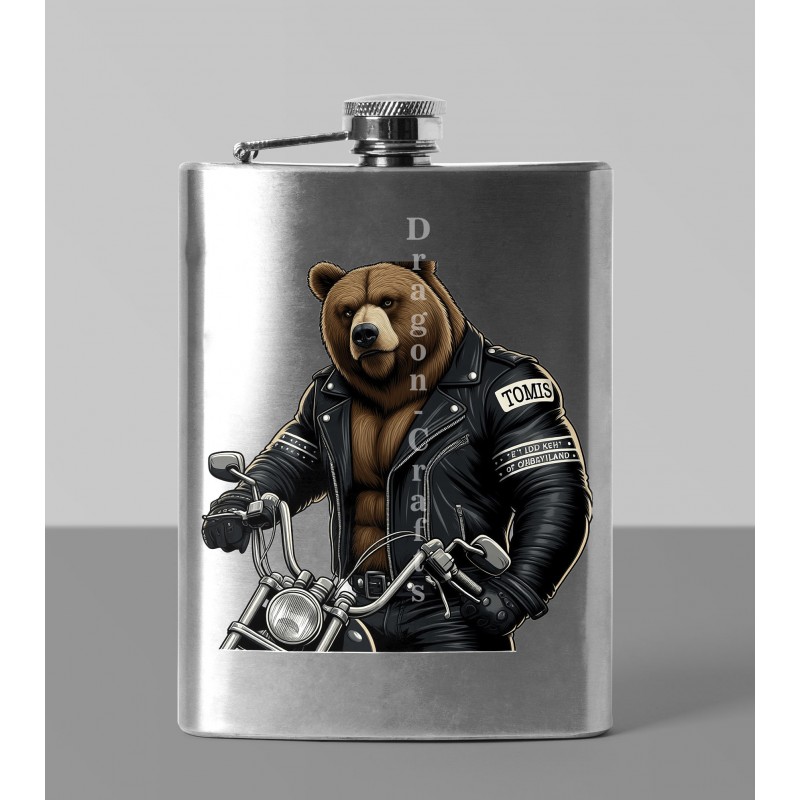 8oz Hip Flask - Leather (6)