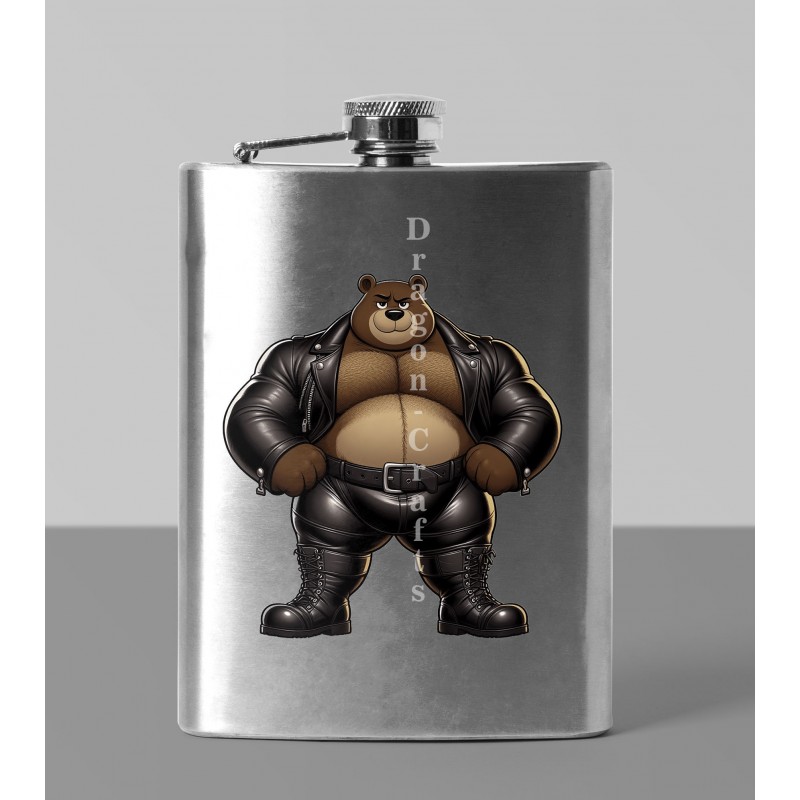 8oz Hip Flask - Leather (9)