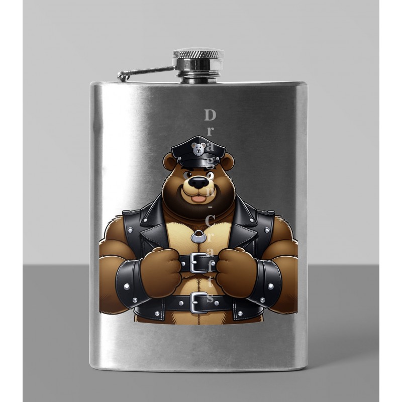 8oz Hip Flask - Leather (12)