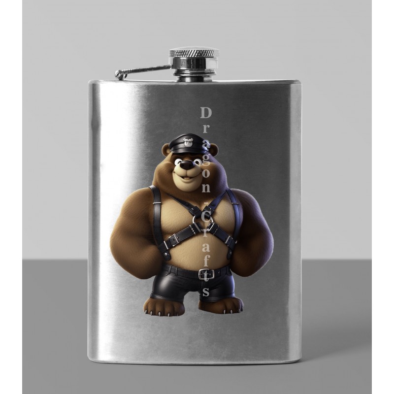 8oz Hip Flask - Leather (35)