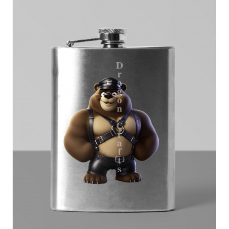 8oz Hip Flask - Leather (35)