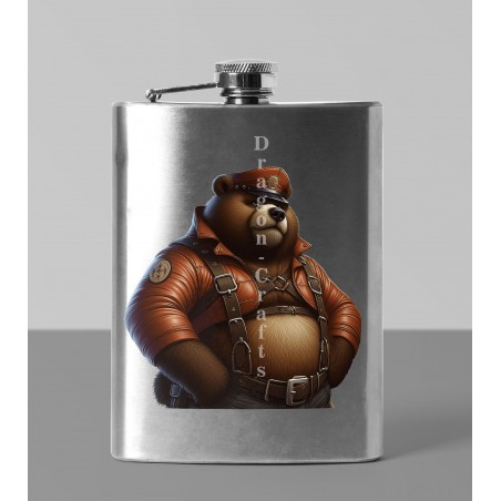 8oz Hip Flask - Leather (45)