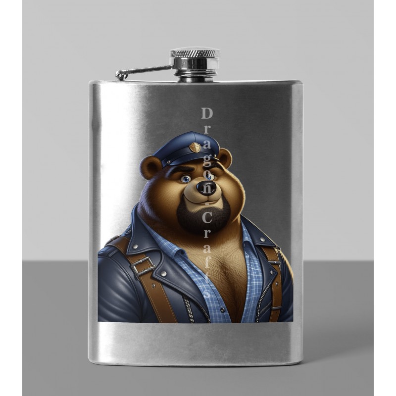 8oz Hip Flask - Leather (49)