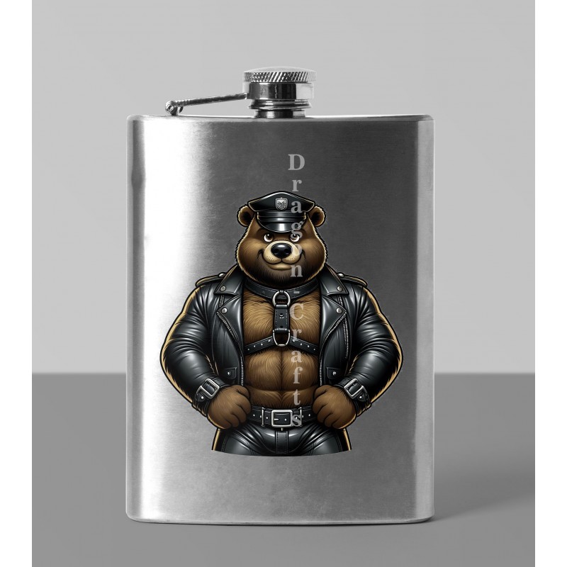 8oz Hip Flask - Leather (77)