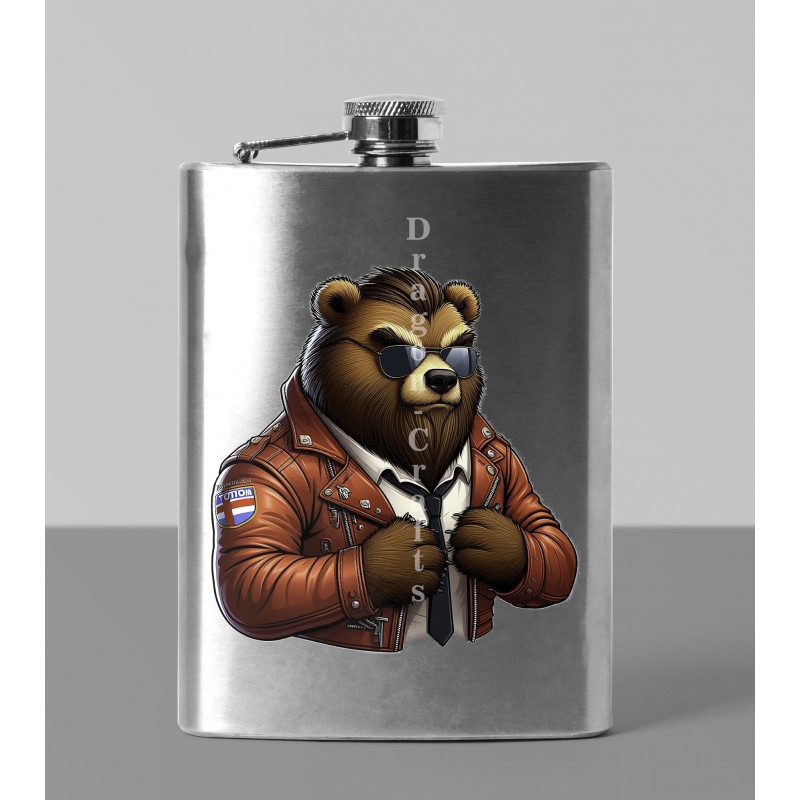 8oz Hip Flask - Leather (87)