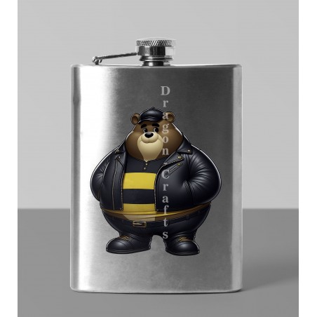 8oz Hip Flask - Leather (90)