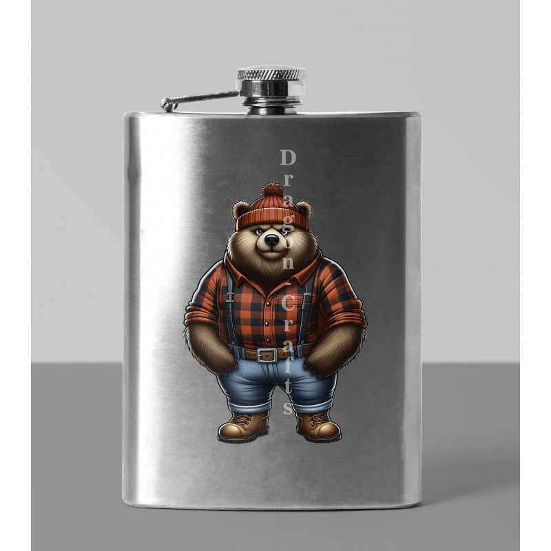 8oz Hip Flask - Lumberjack(4)