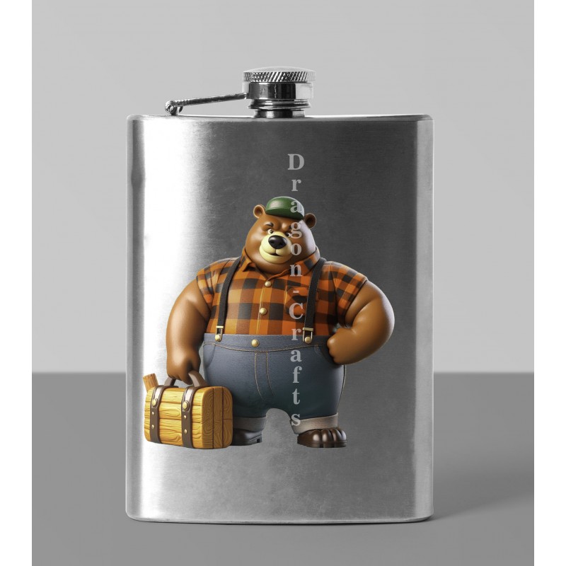 8oz Hip Flask - Lumberjack(5) 8oz Hip Flask - Lumberjack(5)
