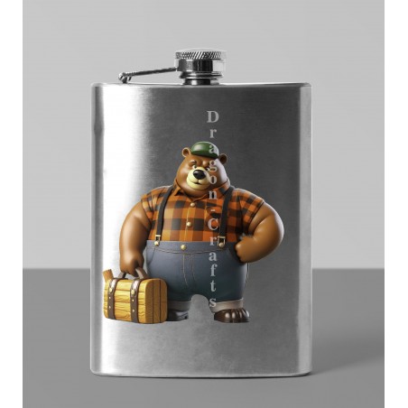 8oz Hip Flask - Lumberjack(5)