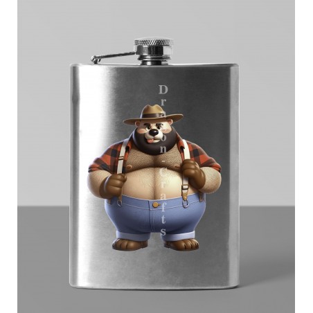 8oz Hip Flask - Lumberjack(7)