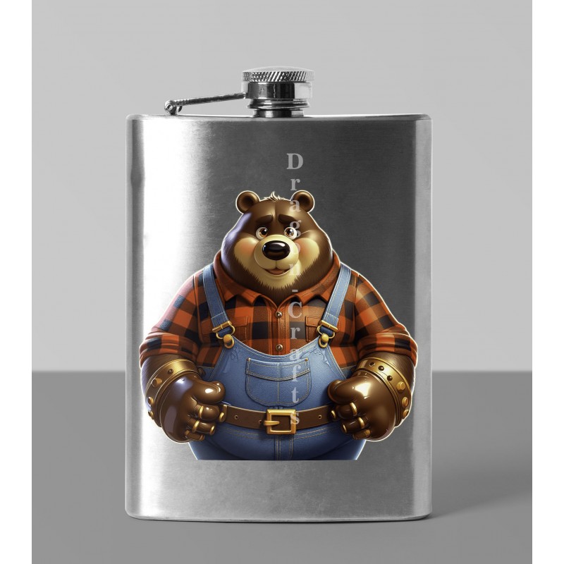 8oz Hip Flask - Lumberjack(8)