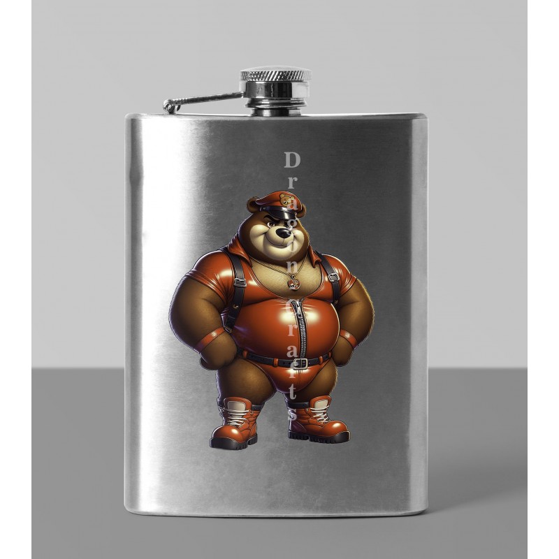 8oz Hip Flask - Rubber(14)