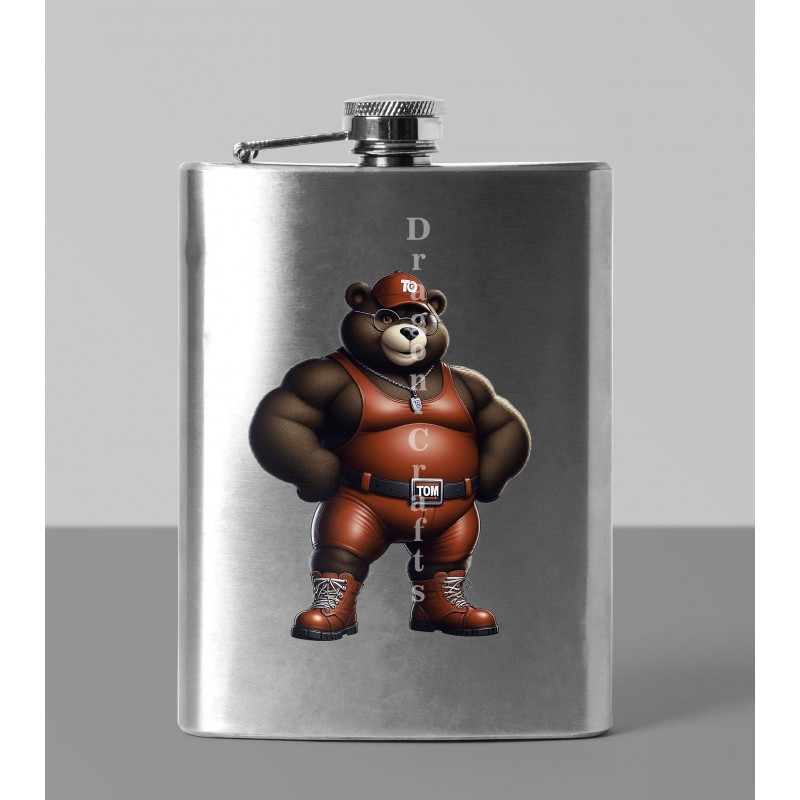 8oz Hip Flask - Rubber(24)