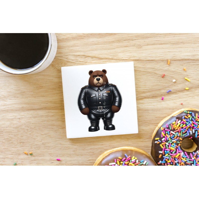 CERAMIC TILE COASTER/ TRIVET - Army (4)