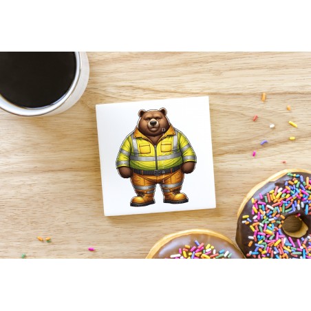CERAMIC TILE COASTER/ TRIVET - Construction (7)