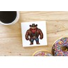 CERAMIC TILE COASTER/ TRIVET - Cowboy (4)
