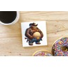 CERAMIC TILE COASTER/ TRIVET - Cowboy (6)